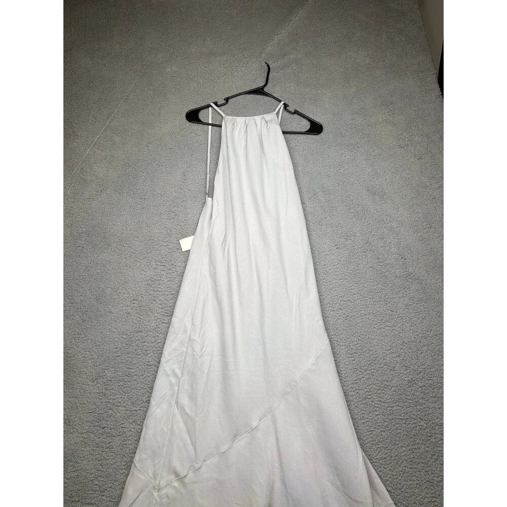 Abercrombie & Fitch high neck classy Maxi Dress nwt light gray